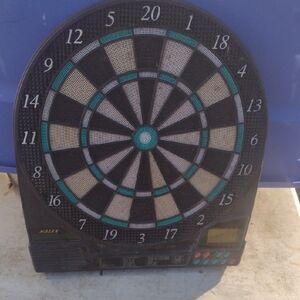 Electronic Dartboard with Black and Green Design